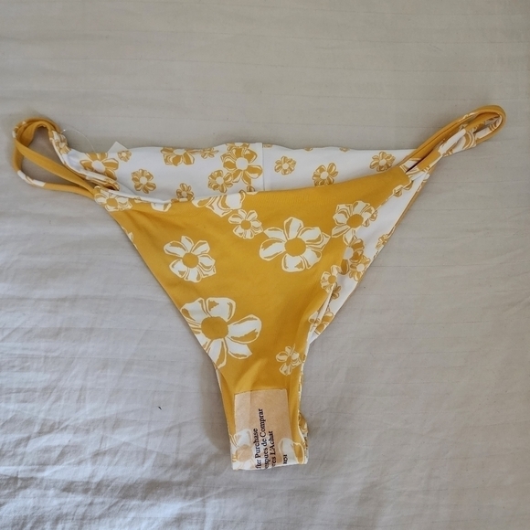 Roxy Flower Lover Reversible Cheeky Bikini Bottoms Mini Coverage size Large - Picture 5 of 8